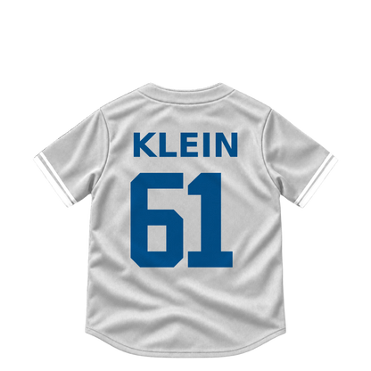 Los Angeles Dodgers jersey keychain — Will Klein #61. Exact saved player artwork preview.