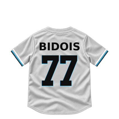 Miami Marlins jersey keychain — Brandan Bidois #77. Exact saved player artwork preview.