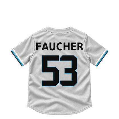 Miami Marlins jersey keychain — Calvin Faucher #53. Exact saved player artwork preview.