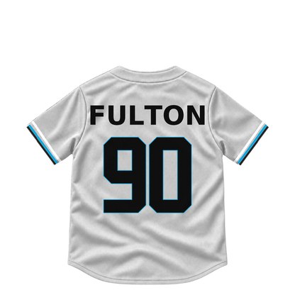 Miami Marlins jersey keychain — Dax Fulton #90. Exact saved player artwork preview.