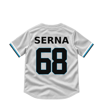 Miami Marlins jersey keychain — Jared Serna #68. Exact saved player artwork preview.