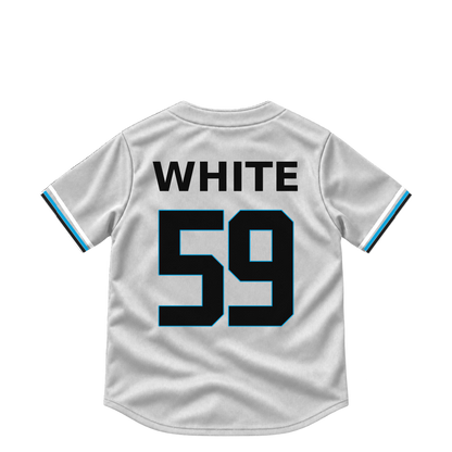Miami Marlins jersey keychain — Josh White #59. Exact saved player artwork preview.