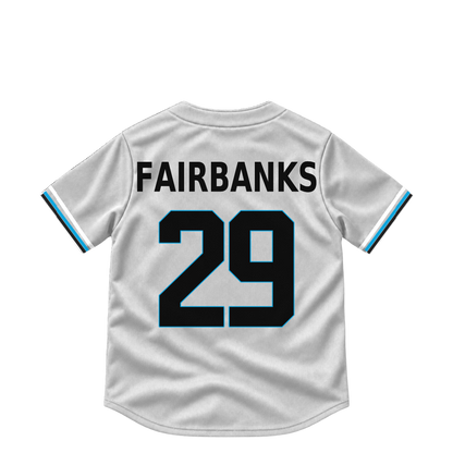 Miami Marlins jersey keychain — Pete Fairbanks #29. Exact saved player artwork preview.