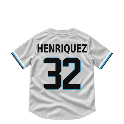 Miami Marlins jersey keychain — Ronny Henriquez #32. Exact saved player artwork preview.