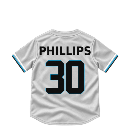 Miami Marlins jersey keychain — Tyler Phillips #30. Exact saved player artwork preview.