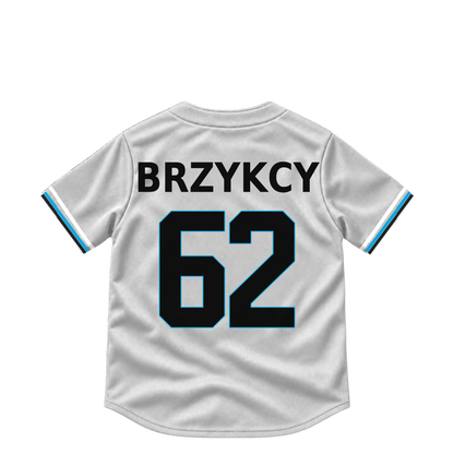 Miami Marlins jersey keychain — Zach Brzykcy #62. Exact saved player artwork preview.