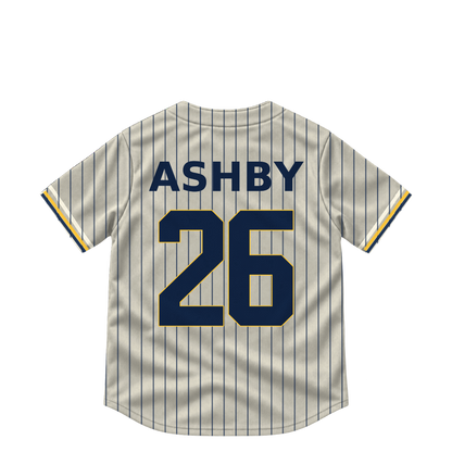 Milwaukee Brewers jersey keychain — Aaron Ashby #26. Exact saved player artwork preview.