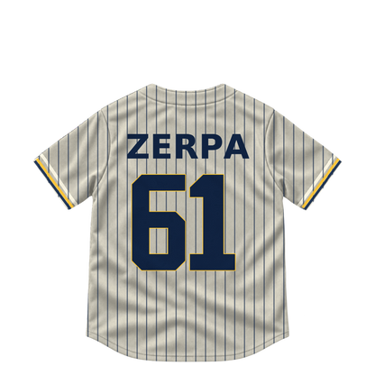 Milwaukee Brewers jersey keychain — Angel Zerpa #61. Exact saved player artwork preview.