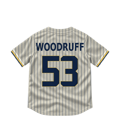 Milwaukee Brewers jersey keychain — Brandon Woodruff #53. Exact saved player artwork preview.