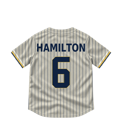 Milwaukee Brewers jersey keychain — David Hamilton #6. Exact saved player artwork preview.