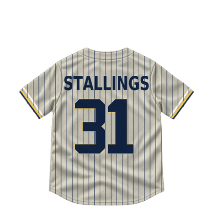 Milwaukee Brewers jersey keychain — Garrett Stallings #31. Exact saved player artwork preview.