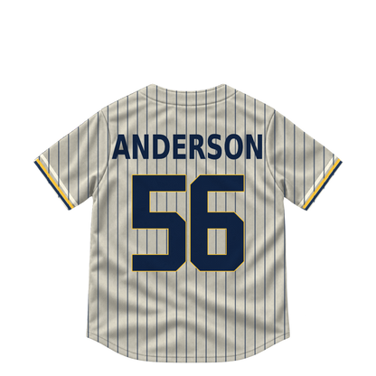 Milwaukee Brewers jersey keychain — Grant Anderson #56. Exact saved player artwork preview.