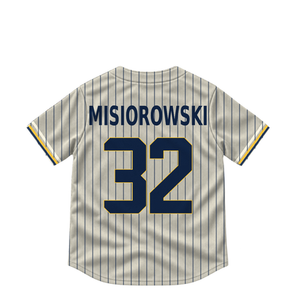 Milwaukee Brewers jersey keychain — Jacob Misiorowski #32. Exact saved player artwork preview.