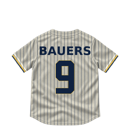 Milwaukee Brewers jersey keychain — Jake Bauers #9. Exact saved player artwork preview.