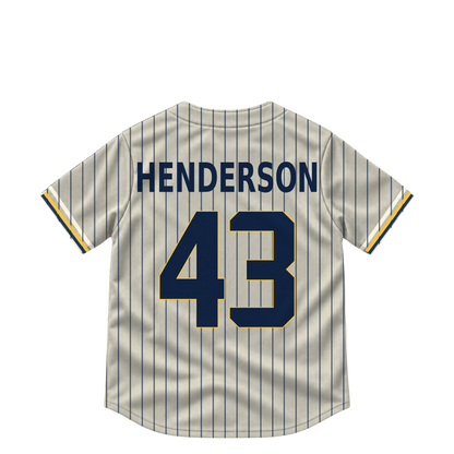Milwaukee Brewers jersey keychain — Logan Henderson #43. Exact saved player artwork preview.