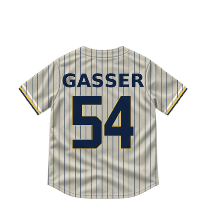 Milwaukee Brewers jersey keychain — Robert Gasser #54. Exact saved player artwork preview.