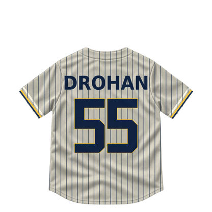 Milwaukee Brewers jersey keychain — Shane Drohan #55. Exact saved player artwork preview.