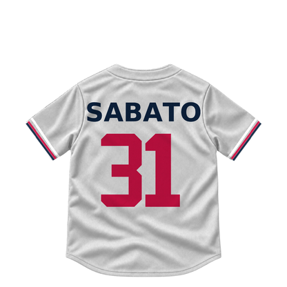 Minnesota Twins jersey keychain — Aaron Sabato #31. Exact saved player artwork preview.