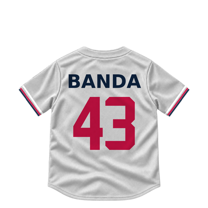 Minnesota Twins jersey keychain — Anthony Banda #43. Exact saved player artwork preview.