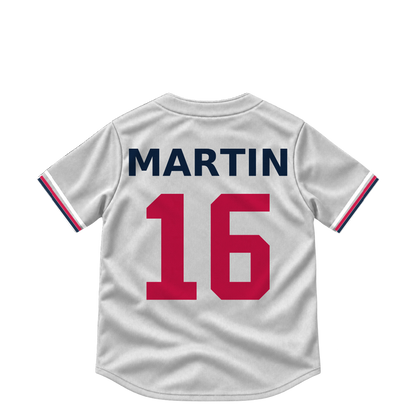 Minnesota Twins jersey keychain — Austin Martin #16. Exact saved player artwork preview.
