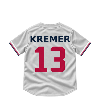 Minnesota Twins jersey keychain — Dean Kremer #13. Exact saved player artwork preview.