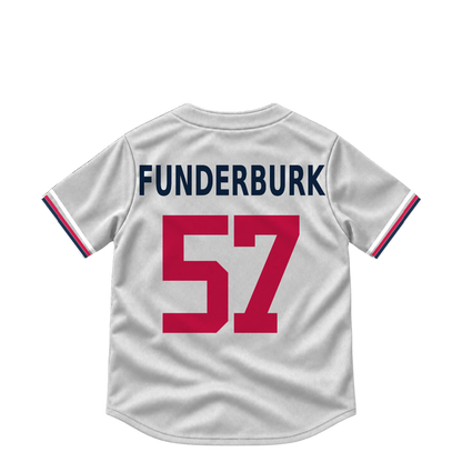 Minnesota Twins jersey keychain — Kody Funderburk #57. Exact saved player artwork preview.