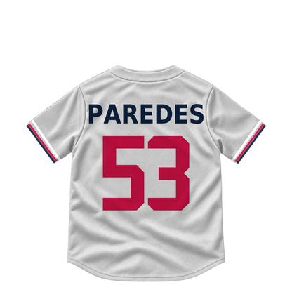 Minnesota Twins jersey keychain — Mike Paredes #53. Exact saved player artwork preview.