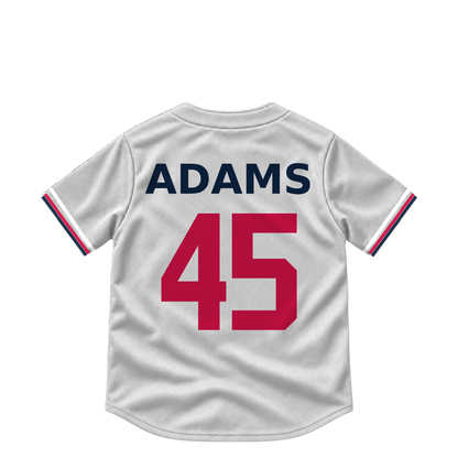 Minnesota Twins jersey keychain — Travis Adams #45. Exact saved player artwork preview.