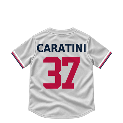 Minnesota Twins jersey keychain — Victor Caratini #37. Exact saved player artwork preview.