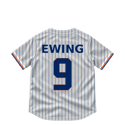 New York Mets jersey keychain — A.J. Ewing #9. Exact saved player artwork preview.