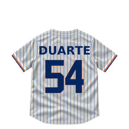 New York Mets jersey keychain — Daniel Duarte #54. Exact saved player artwork preview.