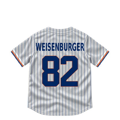 New York Mets jersey keychain — Jack Weisenburger #82. Exact saved player artwork preview.