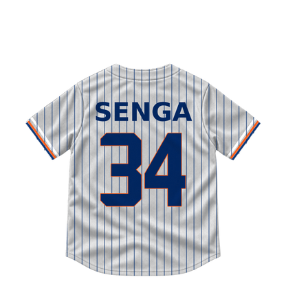 New York Mets jersey keychain — Kodai Senga #34. Exact saved player artwork preview.