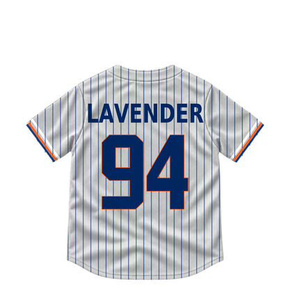 New York Mets jersey keychain — Nate Lavender #94. Exact saved player artwork preview.