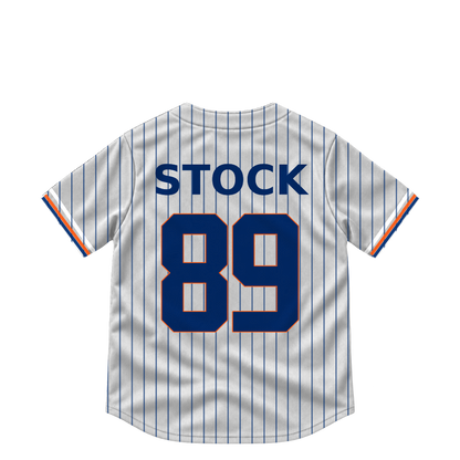 New York Mets jersey keychain — Robert Stock #89. Exact saved player artwork preview.