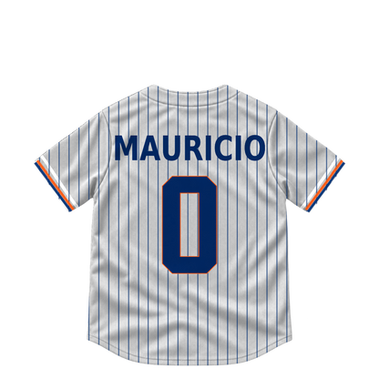 New York Mets jersey keychain — Ronny Mauricio #0. Exact saved player artwork preview.
