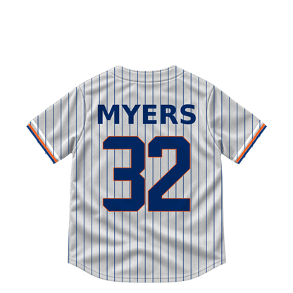 New York Mets jersey keychain — Tobias Myers #32. Exact saved player artwork preview.