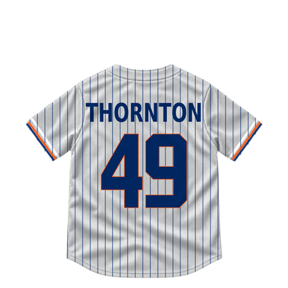 New York Mets jersey keychain — Zac Thornton #49. Exact saved player artwork preview.