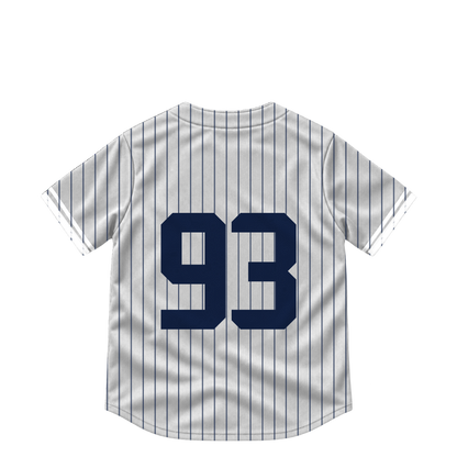 New York Yankees jersey keychain — Bradley Hanner #93. Exact saved player artwork preview.