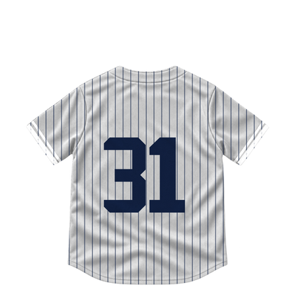 New York Yankees jersey keychain — Cam Schlittler #31. Exact saved player artwork preview.