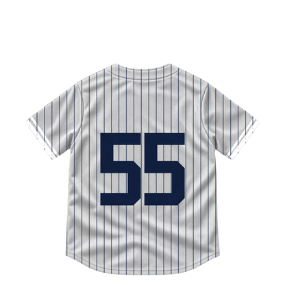New York Yankees jersey keychain — Carlos Rodon #55. Exact saved player artwork preview.