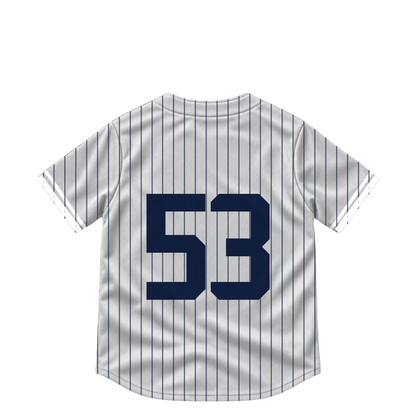 New York Yankees jersey keychain — David Bednar #53. Exact saved player artwork preview.