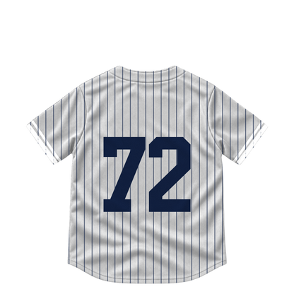 New York Yankees jersey keychain — Jose Caballero #72. Exact saved player artwork preview.