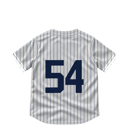 New York Yankees jersey keychain — Max Fried #54. Exact saved player artwork preview.