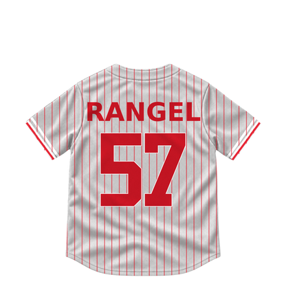 Philadelphia Phillies jersey keychain — Alan Rangel #57. Exact saved player artwork preview.