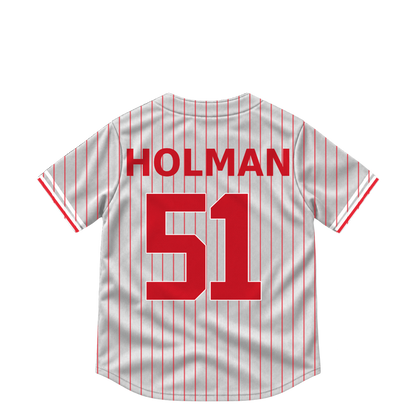 Philadelphia Phillies jersey keychain — Grant Holman #51. Exact saved player artwork preview.