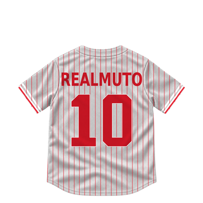 Philadelphia Phillies jersey keychain — J.T. Realmuto #10. Exact saved player artwork preview.