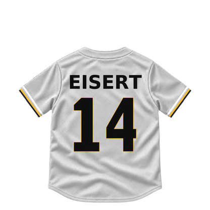 Pittsburgh Pirates jersey keychain — Brandon Eisert #14. Exact saved player artwork preview.