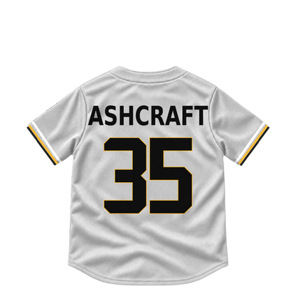 Pittsburgh Pirates jersey keychain — Braxton Ashcraft #35. Exact saved player artwork preview.