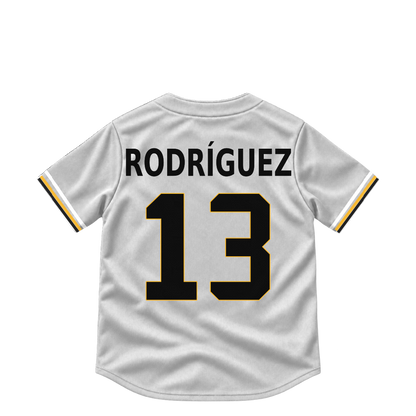 Pittsburgh Pirates jersey keychain — Endy Rodríguez #13. Exact saved player artwork preview.